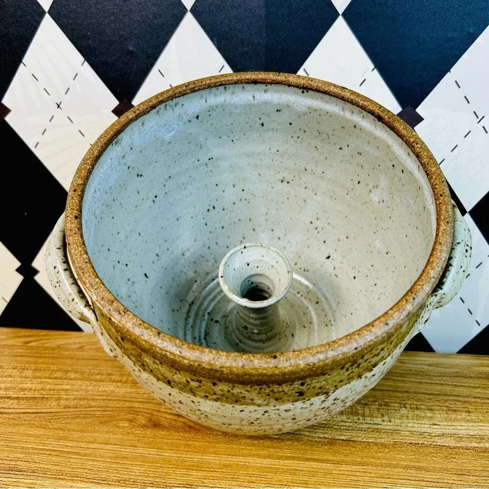 Oversized Candle Holder Studio Pottery Stoneware‎ Sculptural Vintage 7